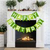 Green Happy Birthday Banner Birthday Party Banner NO DIY Happy Birthday Sign Pre-Strung Birthday Hanging Decoration for Women Men Girl Boy Birthday Party Supplies (Green)
