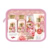 Bodybeau Bath and Body Gift Set for Women & Girls, Rose 4PCS Set for - Shower Gel, Body Lotion, Body Mist, Exfoliating Scrub, Personal Portable Body Care Travel Set, Mothers Day Gifts