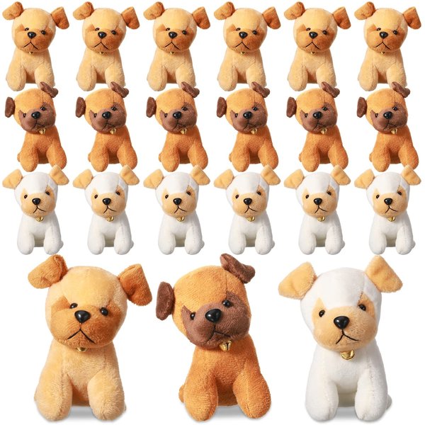 Aoriher 18 Pcs Mini Plush Dog Bulk Puppy Stuffed Animals Small Stuffed Dogs Cute Assorted Soft Plush Dog Puppy Toys Doll for Hers Puppy Birthday Party Favor Gift(Dog)