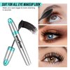 Fiber Mascara, Mascara Black,4D Silk Fiber Mascara, Natural Waterproof Smudge-proof Mascara Black Mascara Thickening Lengthening,Exquisitely Full,Eyelash Primer Brush