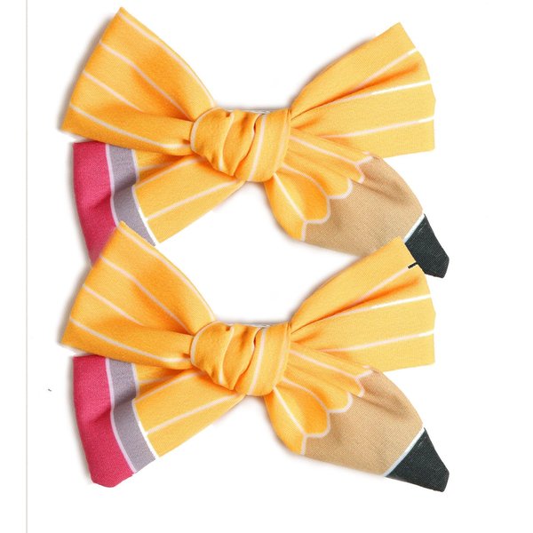 First Day of School Outfits for Girls,Back to School Supplies Stuff, Pencil Hair Clips Hair Bow Hair Accessories for Teen,Back to School Hair Clips School Bows Uniform for Student (2Pcs)