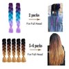 YUDAOHAIR Braiding Hair Extensions for Women High Temperature Synthetic Ombre Jumbo Braids Hair for Twist Crochet Braiding Hair (24 Inch, blue-light blue-yellow green-pink-peach red)