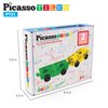 PicassoTiles 2pcs Magnetic Tiles Expansion Car Truck Building Blocks Compatible Set, Kids Magnet Bricks STEM Learning Toys, Magnetic Add-ons, Car Toys, Toddler Preschool 3 Years and up Boys and Girls