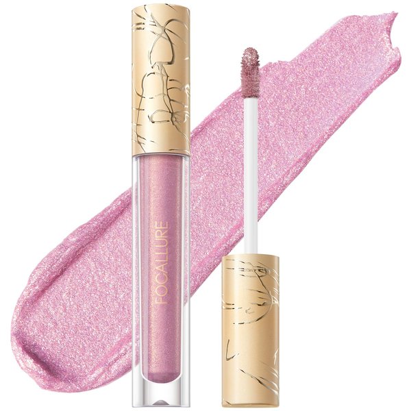 FOCALLURE Metallic Liquid Lipstick,Non Stick Cup Lip Gloss,High Impact Lip Color with Transfer-proof Wear,Long Lasting & Waterproof Lipstick Makeup for Women,One Promise