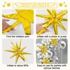 Black Red Gold Star Balloons,9Pcs Black Gold Explosion Star Foil Balloons,22Inch Spike Cone Star Helium Mylar Balloons for Birthday Anniversary Baby Shower New Year Disco Party Decorations