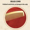 DTSFHTDAL 1 PCS Solid Brass Comb-Handmade-Carved Rose Pattern Metal Comb for Hair Barber Comb Hair Comb for Backpacking,Travel,Family for Women and Men