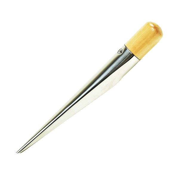 MARINE CITY Wooden Handle 304 Grade Stainless Steel Splicing FID Spike with Sanded Smooth Beech Wood Handle for Ropes – Marines – Hardware Accessories – Ships (Small)