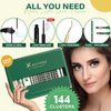 DIY Lash Extension Kit KEYYOU 144pcs Lash Clusters Eyelash Extension Kit with Mascara Brush Bond and Seal Lash Glue Remover Lash Applicators Lash Brush Clean Pad for DIY Lash Extensions (Y01 Kit)