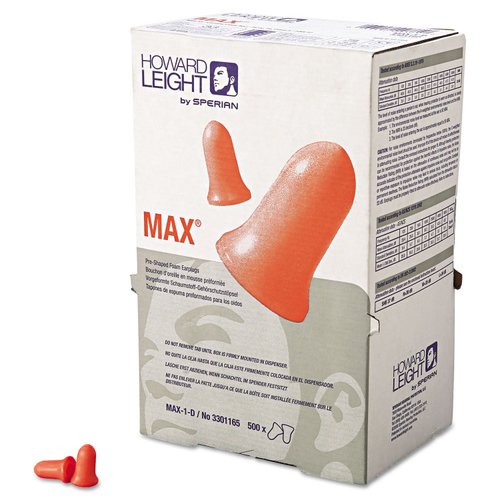 Howard Leight By Honeywell Ear Plugs, 33dB, W/o Cord, Univ, 500 Pack