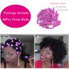 meigick Perm Rods Set for Natural Hair, 40Pcs Plastic Cold Wave Rods, Heatless Perming Rods Hair Curler for Women, DIY Hairdressing Tools, Purple, 0.75 Inch