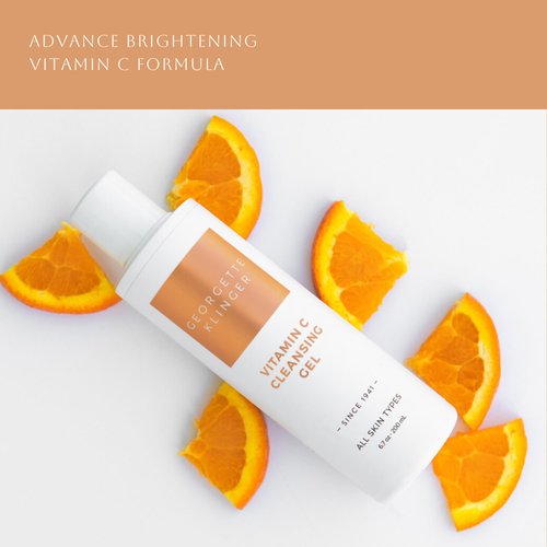 Vitamin C Cleansing Gel - Daily Antioxidant Face Wash Brightens and Improves Texture for Clearer, Smoother Skin. Deeply Cleans Pores, Refreshes and Fights Daily Damage - 6.7 oz by Georgette Klinger