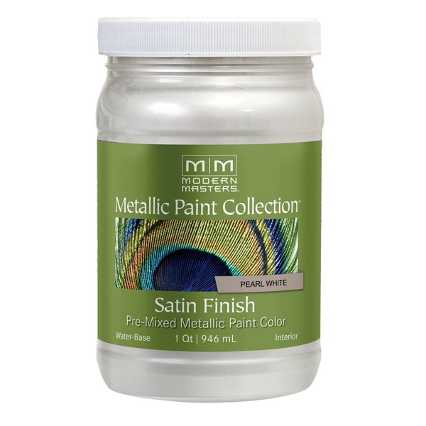 qt Modern Masters ME196 Pearl White Metallic Paint Collection Water-Based Decorative Metallic Paint