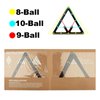 CM Pack of 6 Sheets Magic Ball Rack Pro Triangle Billiards Ball Rack with Pool Table Marker Dots for Rack 8, 9, and 10 Ball Combo Pack and Snooker