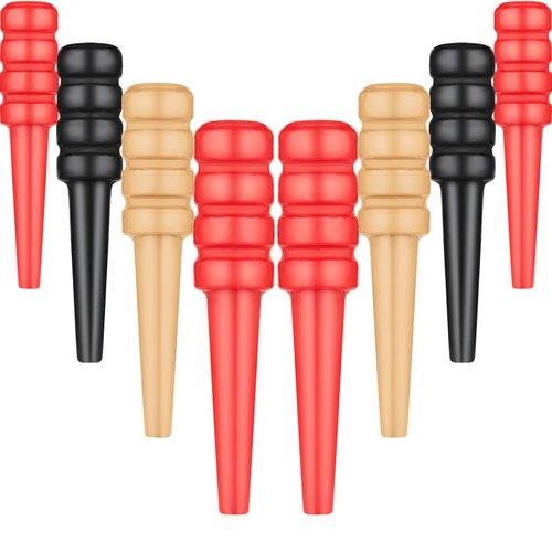 48 Pieces Wooden Cribbage Pegs Wood Cribbage Board Pegs Fit 1/ 8 Holes with Storage Pouch for Cribbage Traditional Board Game, 3 Colors