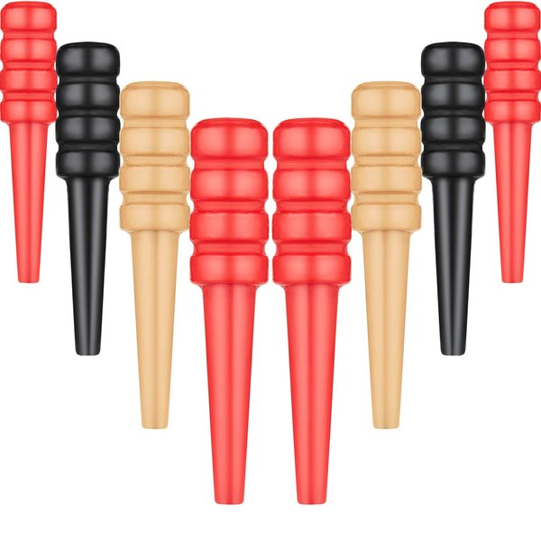 48 Pieces Wooden Cribbage Pegs Wood Cribbage Board Pegs Fit 1/ 8 Holes with Storage Pouch for Cribbage Traditional Board Game, 3 Colors