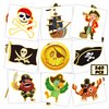 winthrop 240 Pcs Bulk Pirate Glitter Temporary Tattoos for Kids, Flash Gold Individually Wrapped Waterproof Safety Tattoos, Best Choice for Pirate Party Favors, 60 Different Designs Pirate Ships