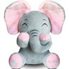 Aidiya Elephant Stuffed Animals Baby Gifts Peluches Ear Interactive Elephant Talking Singing Plush Toys for Girls Boys Gift Adjustable Volume 11.8" Set (Pink)