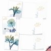 The Best Card Company - 10 Sympathy Thank You Cards (4 x 5.12 Inch) - Boxed Flower Condolence Gratitude - Blooming Expressions AM6221STG-B1x10