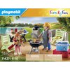 PLAYMOBIL Family Fun 71427 Shared Barbecue, Camping, Fun and Enjoyment Outdoors with the Family, with Grill, Cooking Apron and Great Accessories, Toy for Children from 4 Years