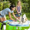 Upgrade Pup Jet Dog Wash for Outdoor, 8 in 1 Dog Wash Hose Attachment with Soap Dispenser, Dog Bath Hose Attachment with Pet Bath Brush Car Wash Mitt and Dog Comb for Showering Pet (Hose Not Include)