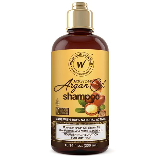 WOW Skin Science Moroccan Argan Oil Shampoo - Sulfate Free Shampoo for Dry Hair Shampoo - Moroccan Oil Shampoo for Women & Men Hair Shampoo - Moisturizing Shampoo for Dry Damaged Hair