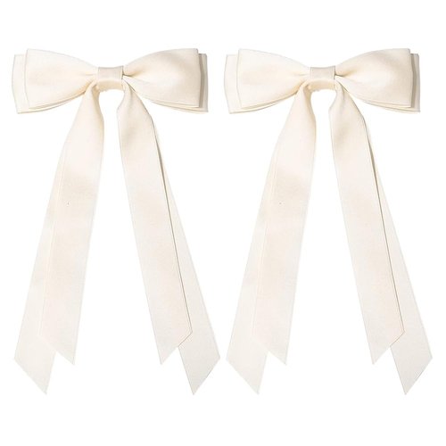 Ribbon Bow Hair Clips, 2Pcs Handmade Bows Barrettes Hair Bows Alligator Clips Ribbon Hair Accessories for Girls Toddlers Teens