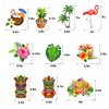 FRIDAY NIGHT Luau Birthday Party Hanging Swirl Decorations Tropical Flower Palm Flamingo Sign Foil Ceiling Decor for Floral Tropical Party Summer Beach Pool Party Tiki Party Supplies 36pcs
