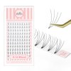 NATUHANA Premade Fan Eyelash Extension 4D Short Stem 0.07mm D Curl 8-14mm Mixed Tray Russian Volume Lash Pre made Fan False Lashes Short Root Lash Supplies Lash Extensions (8-14 MIX, 4D black;0.07 D)