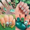 7 Sheets St Patricks Day Nail Stickers 3D Shamrock Nail Decals Green Irish Clover Nail Supplies Lucky Leaf Gold Hat Letters Nail Art Design for Women Girls Manicure St. Patrick's Day Nail Decoration
