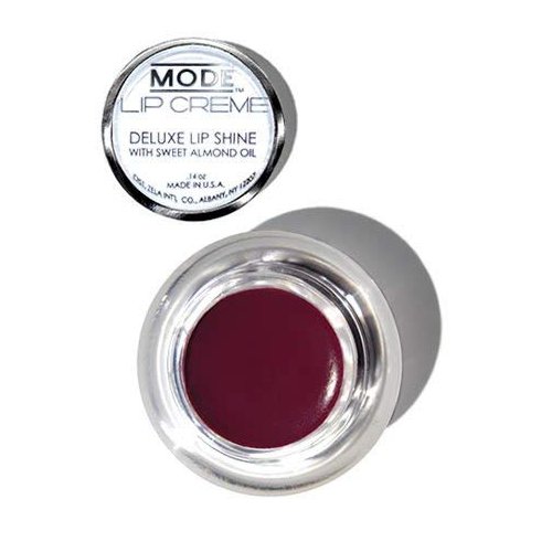MODE Lip Creme - Deluxe Shine Lip Gloss Pot Long Lasting Ultra Creamy Color, Hydrating Sweet Almond Oil & Conditioning Organic Shea Butter Natural Skincare, No Cruelty – LOLITA – Wineberry .14 oz