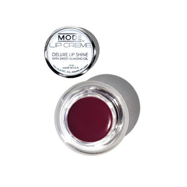 MODE Lip Creme - Deluxe Shine Lip Gloss Pot Long Lasting Ultra Creamy Color, Hydrating Sweet Almond Oil & Conditioning Organic Shea Butter Natural Skincare, No Cruelty – LOLITA – Wineberry .14 oz