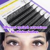 SEEDEW YY 3 Split Tips Lash Extensions, Natural Look Lash Clusters, Lash Tray Practice Lash Strips, Soft Fluffy Thicker More Time-Saving, Long Sterm D Curl Lash Tech Must Haves(YYY-0.07-MIX8-15)