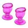 WHOLELIFEOBJECTS Glass Eye Wash Cup with Engineering Design to Fit Eyes for Effective Eye Cleansing - Eye Shaped Rim, Snug Fit Set of 2 (Pink)