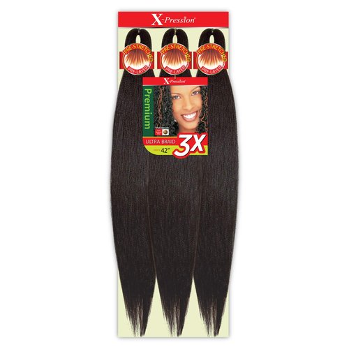 MULTI PACK DEALS! Outre Braids X-Pression Kanekaion 3X Pre Stretched Braid 42" (3-PACK, 1B)