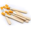 LBY 10pcs Household Cleaning Dusting Brush,135mm(5.31'') Paint Brush Small Size Keyboard Brush Computer Notebook Dusting Brush, Yellow Natural Bristles, Wooden Handle