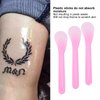 100pcs Cosmetic Apply Spatula - Disposable Facial Mask Spatulas Makeup Face Mud Mask Mixing Spoon Pink Translucency Mask Applicator Stick Tattoo Repair Cream Wipe Scraper