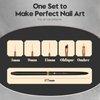 Aeocidy Nail Art Brushes Set - 5pcs Nail Brushes Nail Liner Brush (5/9/15mm) Ombre Nail Brush French Tip Nail Brush Gel Builder Brush Nail Polish Brush Nail Art Design Tools Metal Handle for Nails
