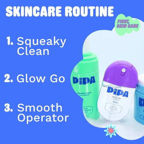 Pipa Skincare Clean Start Bundle for Kids & Tweens – Glow Go Mist, Smooth Operator Moisturizer, and Squeaky Clean Cleanser for Gentle, Hydrating, and Effective Daily Skincare - Kids Skin Care Gift Set