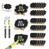 Reusable Mini Chalkboard Signs 30 Pcs in 3 Designs for Food Labels, Table Numbers, and Place Cards Display, Small Blackboards for Weddings, Buffet, and Parties with Wooden Frame and 2 Chalk Markers