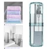 Portable Toothbrush Cup 8 in 1 Wash Set Storage Case, Toothbrush & Toothpaste Shower Gel Shampoo Comb Travel Kits Toiletry Sub (Pink)