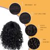 Generic Curly Ponytail Extension 10 Inch Drawstring Ponytail Hair Natural Black Fluffy Hairpiece Women Daily Party Hair Extensions