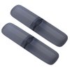 luzen 2Pcs Travel Toothbrush Case Holder Hard Plastic Portable Toothbrush Toothpaste Storage Box Container for Travel Camping Home School Business Use, Transparent Black