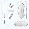 HAZUU Stainless Steel Gua Sha Tool & Acupuncture Pen- Deep Tissue Massage & Pain Relief Therapy with Trigger Point Massage - Full Body Self-Massage Acupressure Bar for Relaxation (JGS-3)