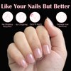 600Pcs Extra Extra Short Round Nail Tips, SINOKAME Pre-etched Small Petite Child Size XXS Round Oval Full Cover Natural Gel Nail Tips, Gel Clear Press on Nails Extra Short,10 Sizes with Refills 4&5