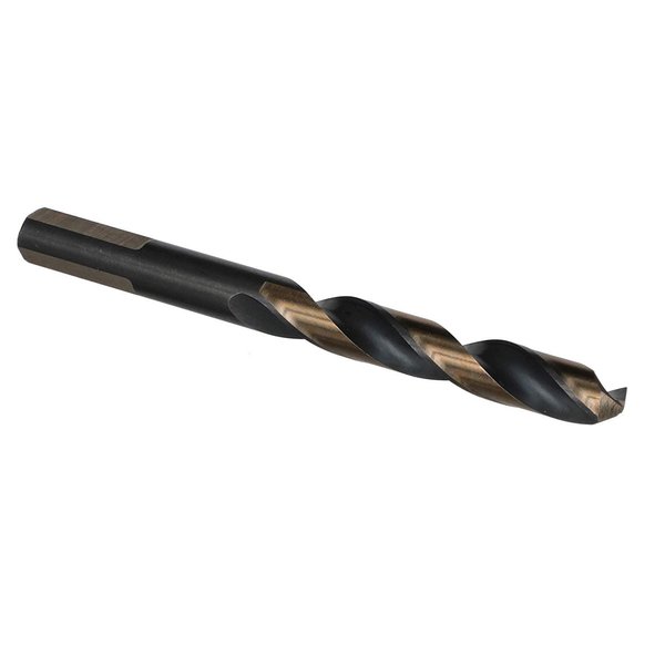 Drill America - KFDML21/64P6 21/64" High Speed Steel Black & Gold KFD Split Point Drill Bit with 3-Flat Shank (Pack of 6), KFDML Series