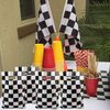 LYK 40 Pieces Black and White Treat Bags With 2 Styles Race Car Themed Candy Bags Car Goodie Bags for Kids Birthday Party Supplies