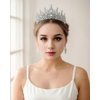 Tiaras for Women, Crystal Crowns for Women, Gothic Crown Halloween Tiara Crown, Queen Crown, Black Wedding Tiara, Gothic Halloween Costumes for Women Prom Halloween Accessories（2 PCS）
