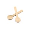 COOBL 3.9 Inches Mini Kitchen Wooden Ice Cream Dessert Spoons Disposable Wood Cutlery Tableware,Pack of 200