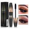 2PCS 4D Silk Fiber Mascara my amazing lash mascara Waterproof mascara black volume and length for Long, Full lashes that Last All Day