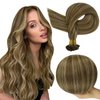 Full Shine Prebonded Hair Extensions Color 4P27 Ktip Human Hair Extensions 20 Inch Ktip Fusion Hair Extensions Human Hair 50 Gram Straight Hair Extensions Real Human Hair for Women Real Remy Hair